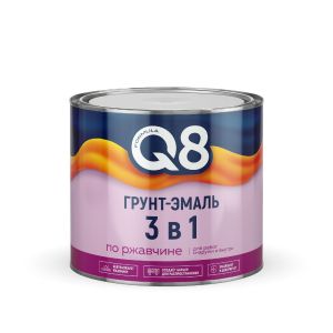 Грунт-эмаль по ржавчине Formula Q8 3 в 1, 1,8 кг, белая