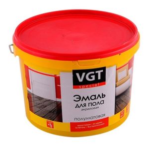 Эмаль для пола VGT ВД-АК-1179 Профи, акриловая, полуматовая, 2,5 кг, орех желто-коричневый