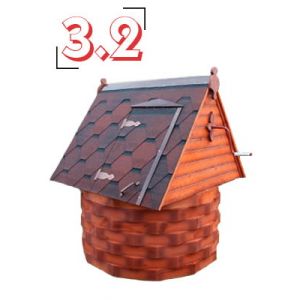 Домик на колодец деревянный №3.2