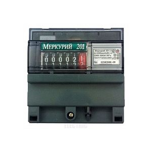 Счетчик ИНКОТЕКС МЕРКУРИЙ 201.5 230В 60А однотарифный однофазный