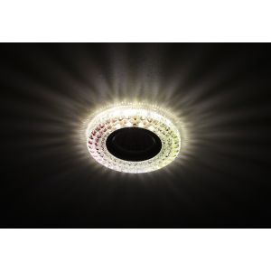 Светильник встраиваемый ЭРА с подсветкой, под лампу MR16, Мультиколор DK LD15 SL RGB/WH