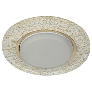 Светильник встраиваемый ЭРА GX53, белый/золото DK80 WH/GD
