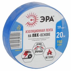 Изолента 19 мм х20 м ПВХ ЭРА 6000В Синяя