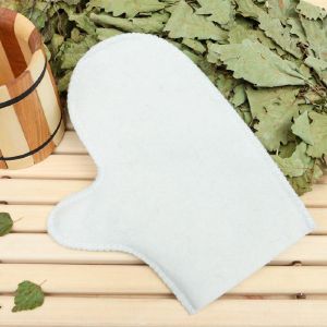 Рукавица для бани, белая 1228149