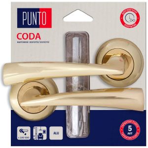 Ручка раздельная LM/A R.TL54.CODA/HD SG/GP-4 матовое золото/золото (45543) (PUNTO)
