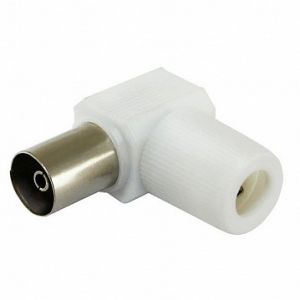Гнездо TV TDM антенное угл. без пайки Белый (SQ1809-0016)