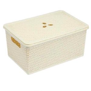 Корзина для хранения BranQ Nature с крышкой 15 л BQ4022СЛК