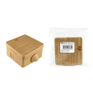 Коробка распаяч.TDM 100 х100 х55 мм IP54 Сосна с крышкой SQ1401-0713