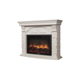 Камин напольный 2.0 кВт ELECTROLUX TORRE 25S (камень белый, шпон беленый дуб) + EFP/P-2520LS