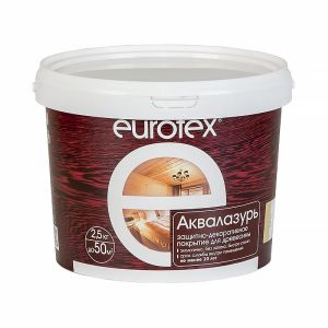 Защитно-декоративное покрытие Eurotex Аквалазурь 2,5 кг Бесцветный