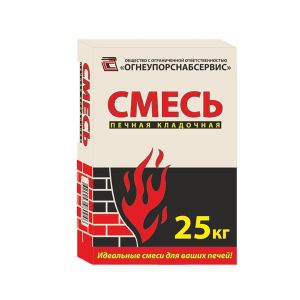 Смесь печная кладочная Боровичи красная 25 кг