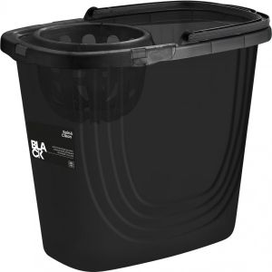 Ведро прямоугольное с отжимом 10 л Spin/Clean Black