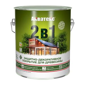 Защитно-декоративное покрытие Акватекс 2 в 1 2,7 л Орех
