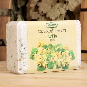 Соляной брикет Липа с алтайскими травами 1,35 кг Добропаровъ