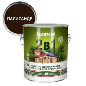 Защитно-декоративное покрытие Акватекс 2 в 1 2,7 л Палисандр