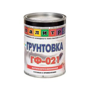 Грунтовка алкидная, Палитра, ГФ-021, серая, 0.9 кг