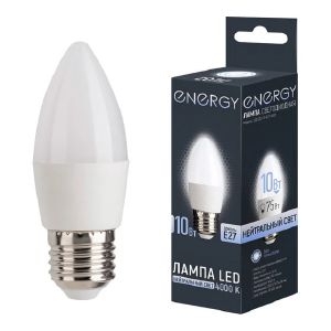 Лампа светодиодная Energy LED C37-10-E27-4000