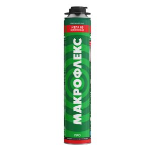 Профессиональная монтажная пена с увеличенным выходом Makroflex Мега 65 PRO, всесезонная, 850 мл