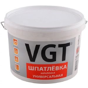 Шпатлевка VGT, акриловая, для внутренних работ, 3.6 кг