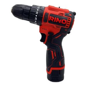 Дрель-шуруповерт аккумуляторная ударная RINO 16,8V 1,5Ah 40Нм, бесщеточный двигатель, подсветка, АКБ