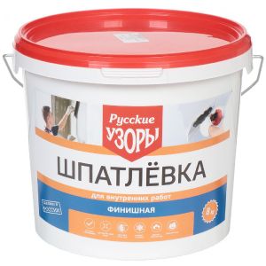 Шпатлевка Русские узоры, финишная, для внутренних работ, 5 кг