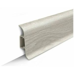 Плинтус напольный с центральной планкой 55мм 2,2м «Идеал Классик», 251 Ясень