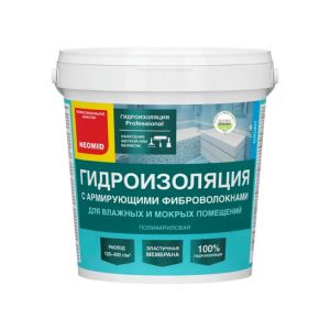 Гидроизоляция Neomid, полиакриловая, с армирующими фиброволокнами, 1.3 кг
