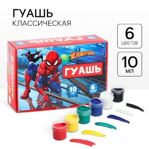 Гуашь 6 цветов по 10 мл, Человек-паук 10329217