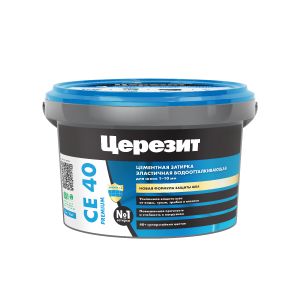 Затирка Церезит (Ceresit) CE 40 Aquastatic №07, серая, 2 кг