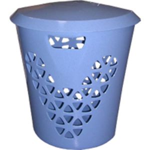 Корзина д/белья угловая 45 л 54 х42 х55 см голубой перламутр 2836 (Р)