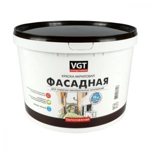 Краска фасадная по дереву VGT ВД-АК-1180 15 кг Белый матовый