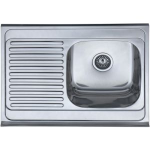 Мойка накладная нержав.VIGRO 800х600х180 мм Глянцевая (VG864RW) 