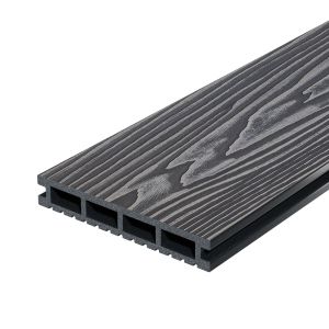 Доска террасная Decking Urban Вельвет/Дерево 24х150х4000 мм Графит (Жженый Кедр) 0,45 м2
