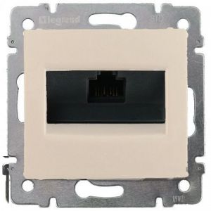 Мех. розетки 1-м. с/у LEGRAND VALENA комп. RJ45 Сл.Кость 774138 (Р)