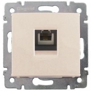 Мех. розетки 1-м. с/у LEGRAND VALENA телефон. Слон. Кость 774338 (Р)