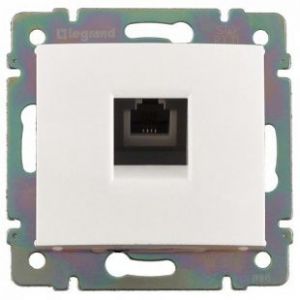 Мех. розетки 1-м. с/у LEGRAND VALENA телефон. Белый 774438 (Р)