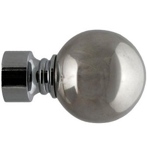 Наконечник карниза 16 мм DDA DIY Шар хром глянец Пара