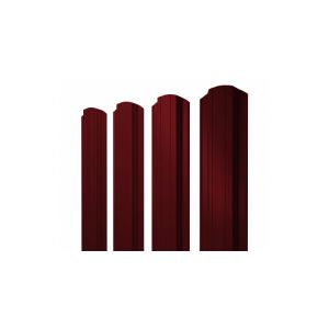 Евроштакетник фигурный П-профиль 0,4 мм 108х1800 мм 3005 Вишневый