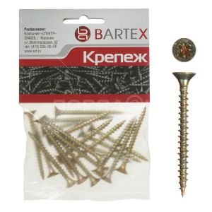 Саморез универсальный Bartex 4,0х40 мм 40 шт Желтый