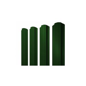 Евроштакетник фигурный П-профиль 0,4 мм 108х2000 мм 6005 Зеленый