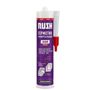 Герметик силиконовый, универсальный, KUDO, RUSH, RSK-100, 240 мл, прозрачный