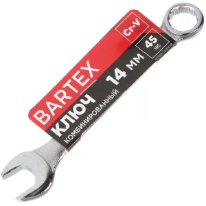Ключ комбинированный, Bartex 14 мм, CrV сталь, Эко