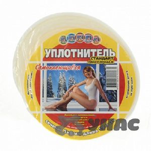 Уплотнитель Стандарт самоклеющийся 5х8 мм, 19 м