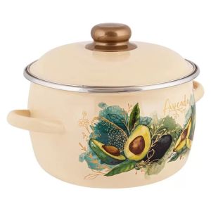 [1MC181P] Кастрюля эмал сфер Avocado 3,0л TM Appetite
