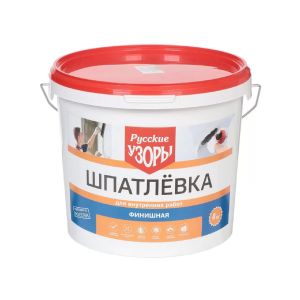 Шпатлевка Русские узоры, финишная, для внутренних работ, 8 кг