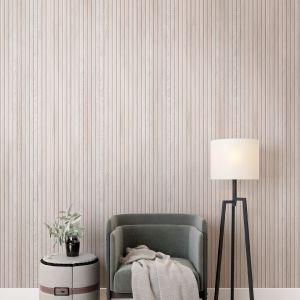 Панель реечная МДФ Stella Beats Light 119х2700 мм Ясень Айвори