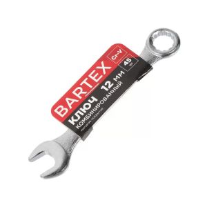Ключ комбинированный, Bartex 12 мм, CrV сталь, Эко