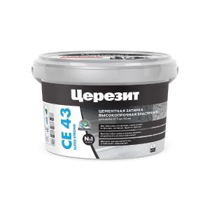 Затирка Церезит (Ceresit) CE 43 Super Strong №07, серая, 2 кг