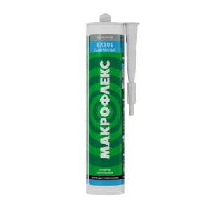 Герметик силиконовый санитарный Makroflex SX101, 290 мл, прозрачный