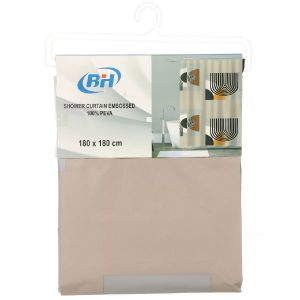 Штора для ванной 180х180 см, Peva, Геометрия, беж, Y4-11151